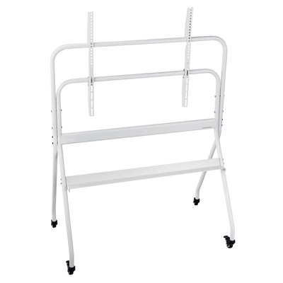 Meuble télé à roulettes 1pc Chariot de télévision mobile pour téléviseurs plats / incurvés à DEL de 35 à 100 pouces avec écran plat / incurvé Support pour écran de télévision à écran plat avec roulettes pouvant supporter jusqu'à 198 lb pour le salon, la chambre et le bureau
