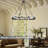 48" Dimmable Round Glass Shade Chandelier-111203649