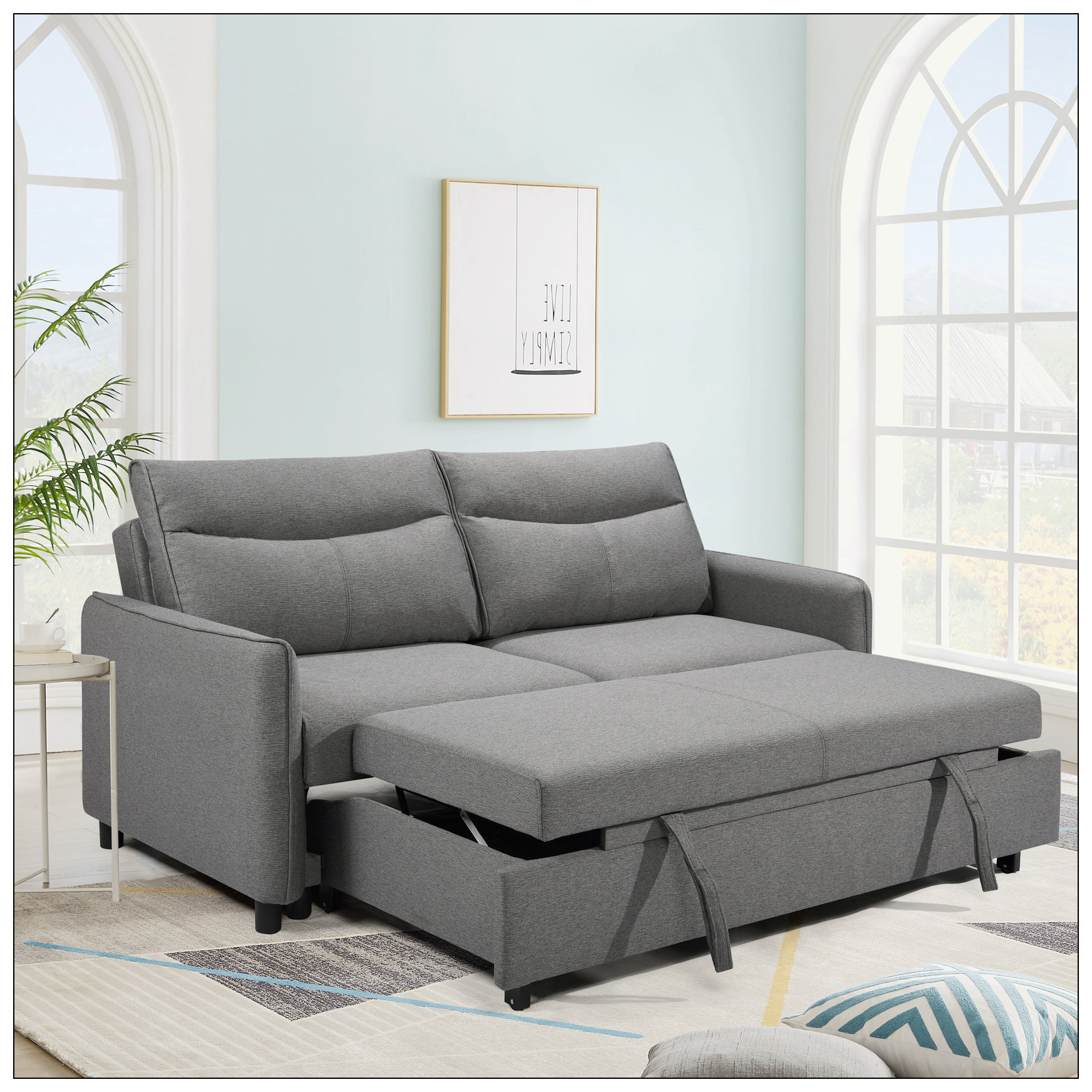 Latitude Run® 3 in 1 Convertible Sleeper Sofa Bed - Wayfair Canada