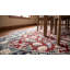 Tapis floral délicat multicolore en laine noué à la main noir, vert, bleu