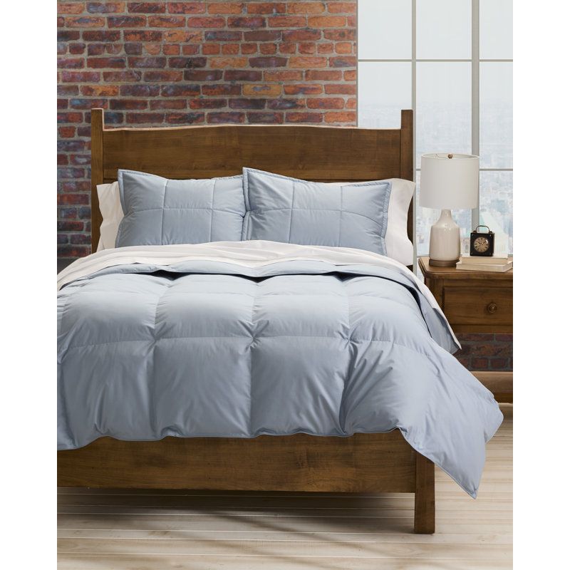 Cuddledown Chroma Down Alternative Comforter, Queen Comforter, Steel Blue, Winter