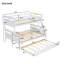 Lit simple superposé au dessus d'un lit double avec échelle, lit gigogne simple, barrière de sécurité-2139844219