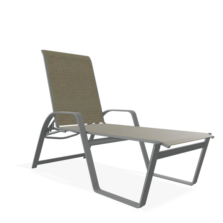 Holna Outdoor Rust-Resistant Metal Chaise Lounge