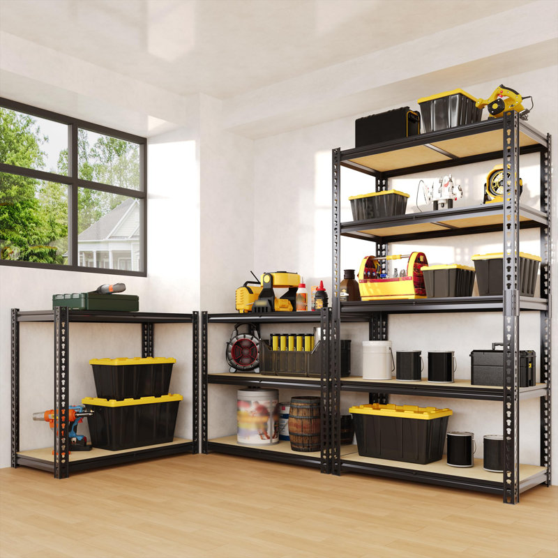 Étagère de garage robuste à 5 niveaux de l 48 po, support de rangement réglable en acier au carbone de H 72 po x l 48 po x P 24 po, capacité de 3000 lb