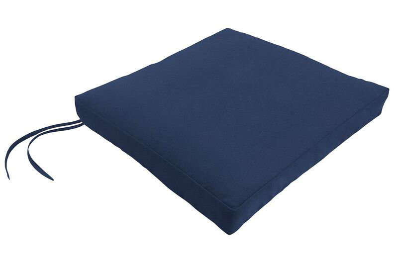 Coussin de chaise en sunbrella, H 2,5 po x l 19 po x P 18 po, Toile bleu marine Sunbrella®