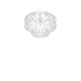 Ecos Ceiling Lamp 60A White Striped Glossy Chrome E26 Ul