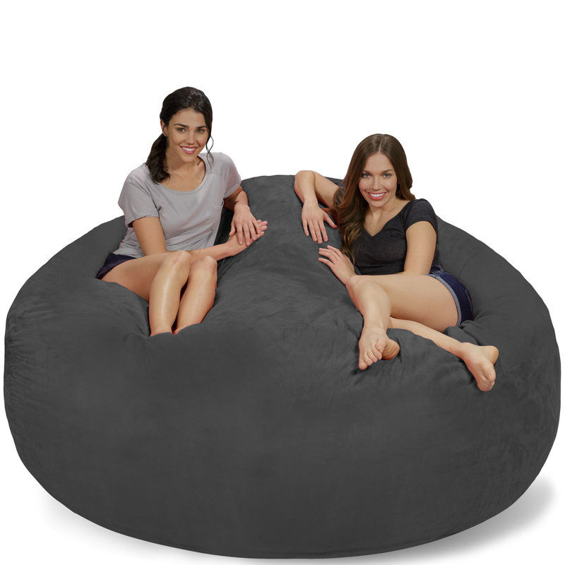Fauteuil à billes - Fauteuil à billes rond rembourré en mousse à mémoire de forme avec housse amovible et lavable à la machine - Fauteuil à billes avec housse en microfibre douce - Plusieurs tailles et plusieurs tissus lavables à la machine