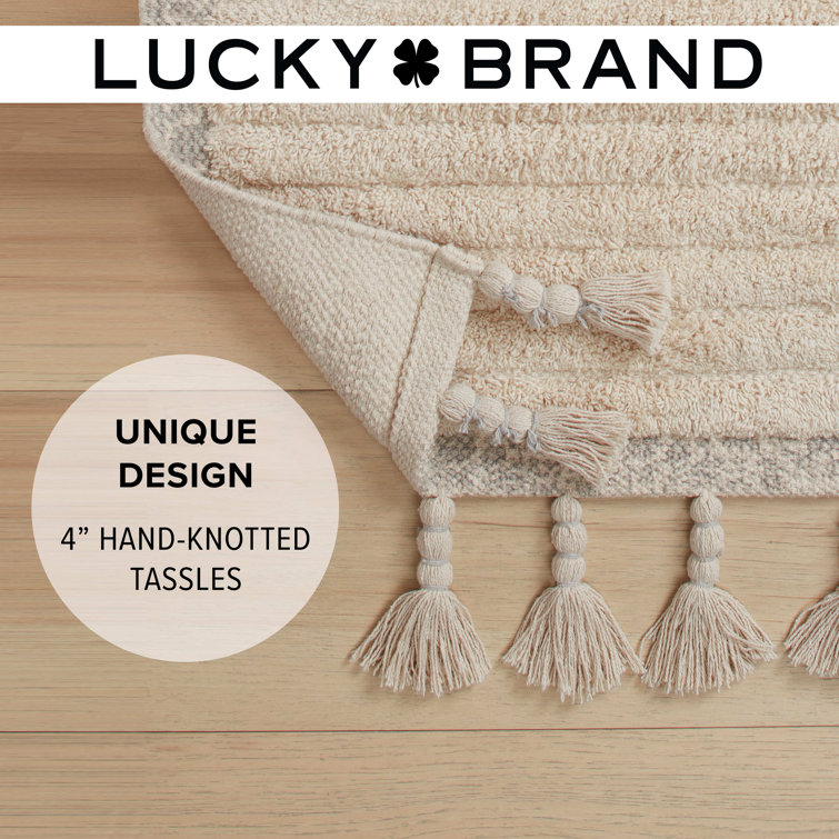 Lucky Brand Sadie Fringe 100% Cotton Bath Rug & Reviews