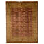 Hand Knotted Oriental Area Rug in Red And Gold