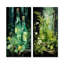 «Green Bottled Melody», ensemble d'art mural sur toile-629354631-629354630