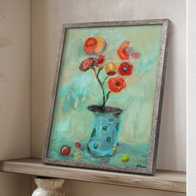 Orange Pop Framed Print - Solid Wood