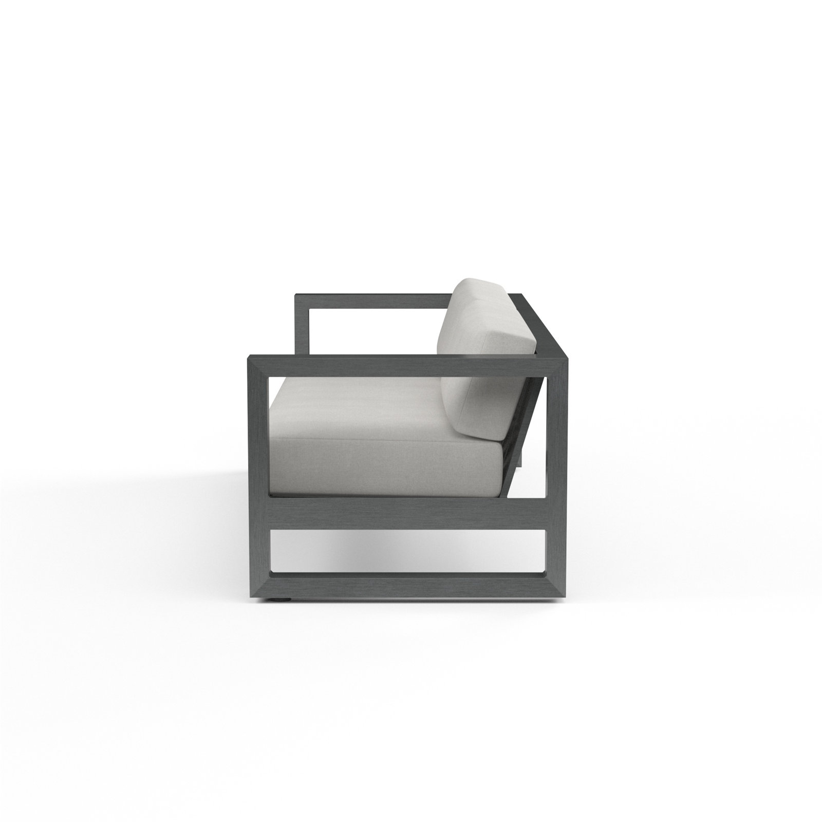 Georgie 90" Sunbrella® Patio Loveseat, Cast Silver Sunbrella®, 3