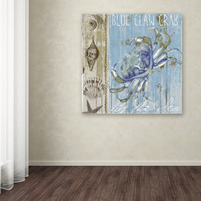 "Jadaya Blue Crab I" par Color Bakery, impression sur toile tendue, H 24 po x l 24 po x P 2 po