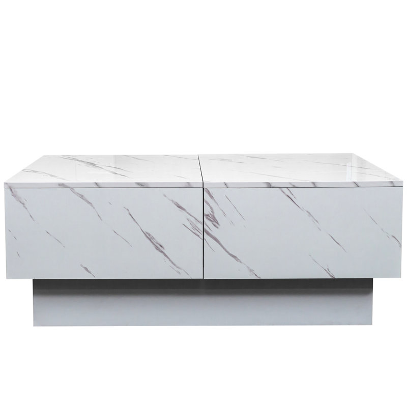 Console coulissante extensible avec compartiment de rangement caché pour espace de vie dans la pièce blanche et intérieur