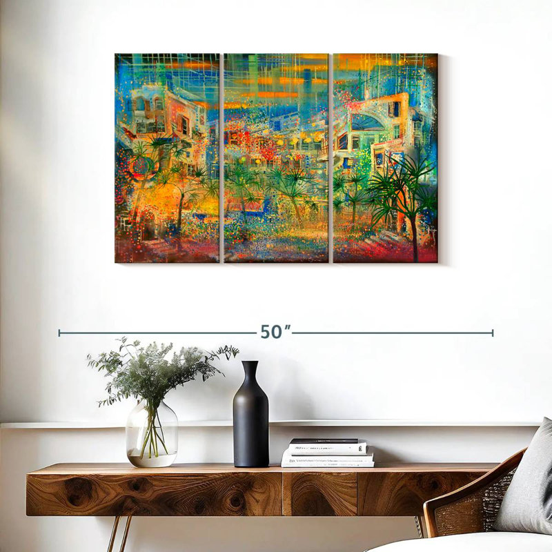 Avery Abstract Carnival Scene, 24" H x 38" W