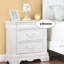 Table de chevet blanche 3 tiroirs