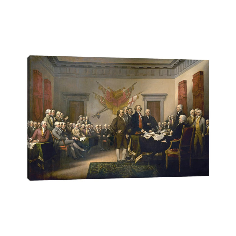Declaration Of Independence, 1817-18 (US Capitol Collection) by John Trumbull - Wrapped Canvas Print