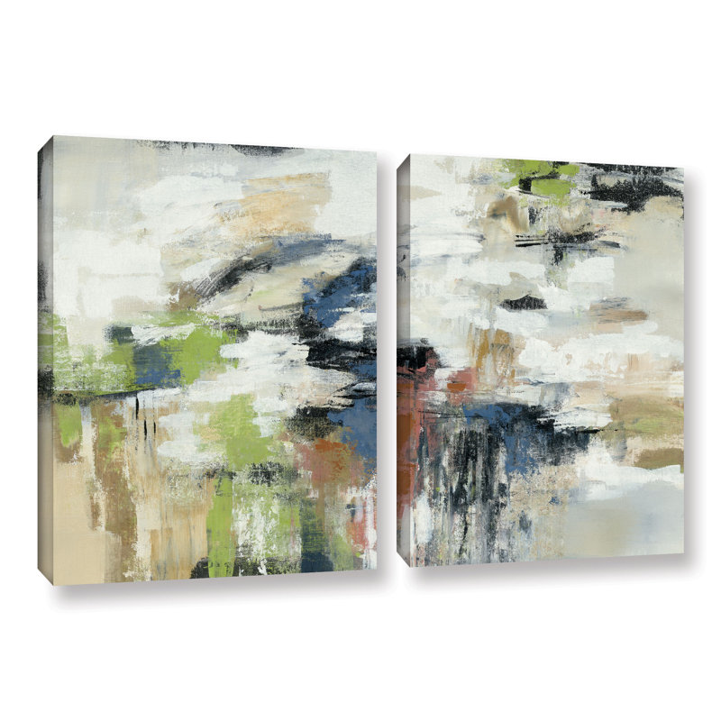 Highline View by Silvia Vassileva 2 Piece Print Set on Canvas, 24" H x 36" W x 2" D, White Floater Frame