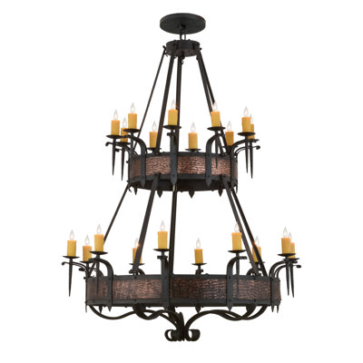 Lustre 20 lumières façon bougie Costello