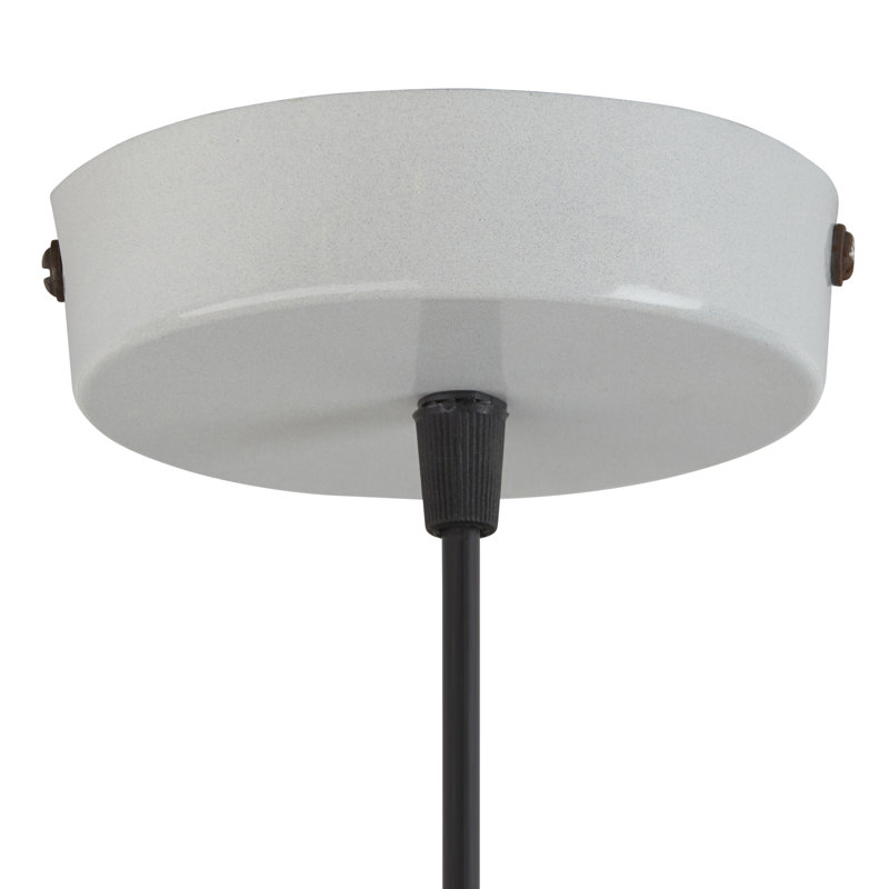 12.75"W 1-Light Okmulgee Rattan and Metal Pendant