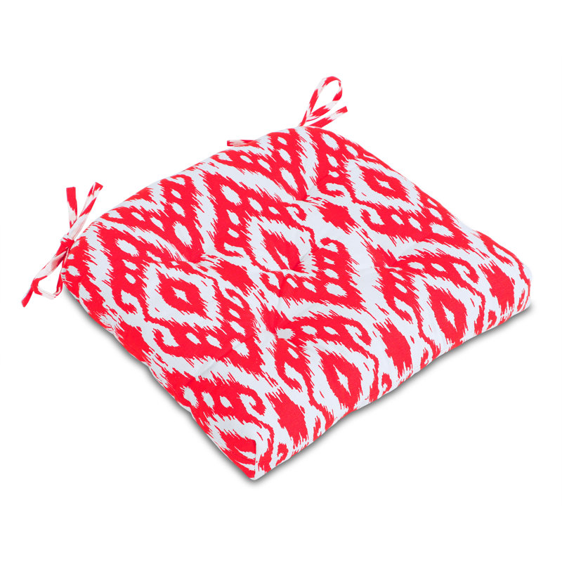 Outdoor 3'' Dining Chair Chair Pad, Red