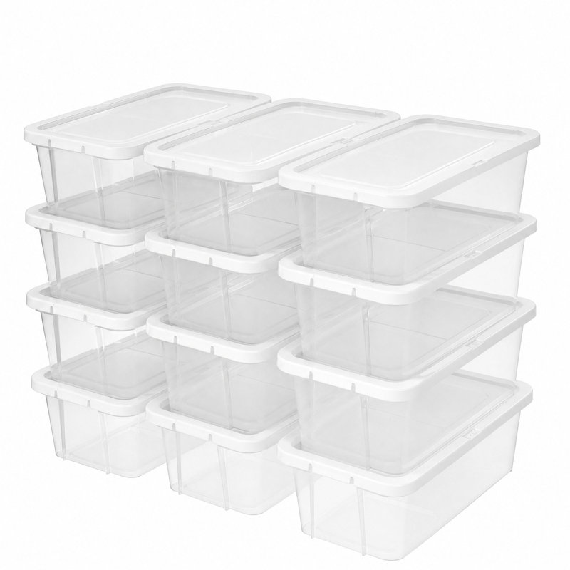 Stackable Shoe Storage Box, White