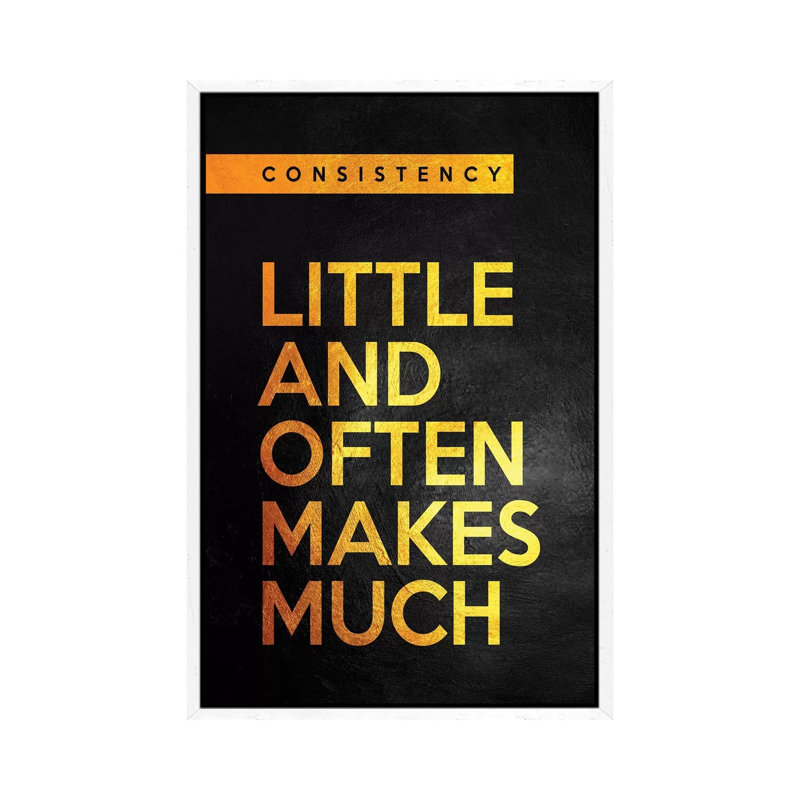 Consistency 1 Piece Wall Art on Canvas, 66.04cm H x 45.72cm W x 3.81cm D, White Framed