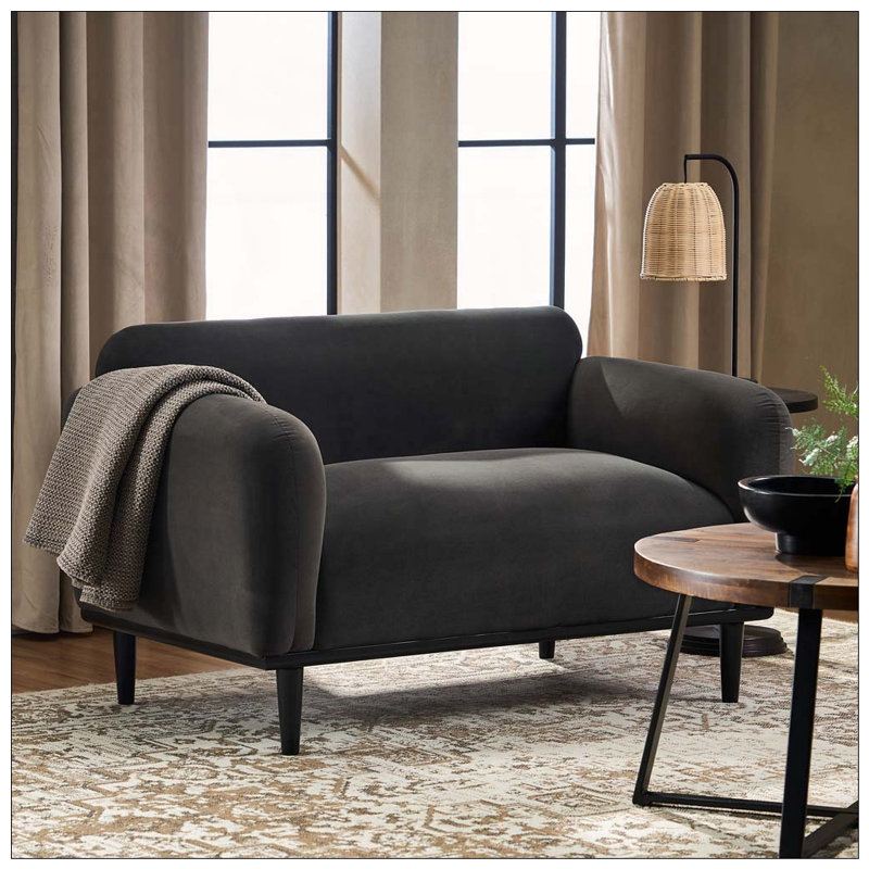 Canapé en tissu Bouclé, Dark Gray
