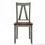 Ensemble de table de salle à manger en bois 6 pièces avec long banc et 4 chaises de style campagnard-898415660