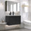 Ensemble de meuble-lavabo mural simple 30 po avec lavabo, robinet en alliage de zinc, tiroirs à fermeture en douceur Ciarra Sharee