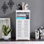 Armoire de rangement blanche sur pied