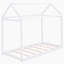 Lit simple en bois, blanc