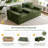 Boneless 4 In 1 Convertible Boneless Sofa Couch Foldable Floor Sofa Bed In A Box With 2 Cup Holders-621961491-621961489