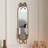 Vintage Gold Bow Wall Mirror with Candle Holders