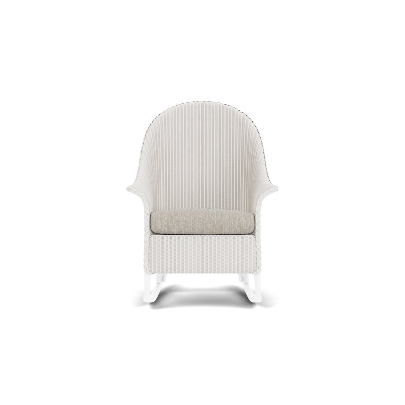 Loom Outdoor Rocker Chair, Friendly Flax, White