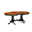 Ensemble de mobilier de salle à manger 7 pièces composé d'une table ovale en bois avec rallonge papillon et 6 chaises de cuisine, brun selle-31150692-49667977-132804100