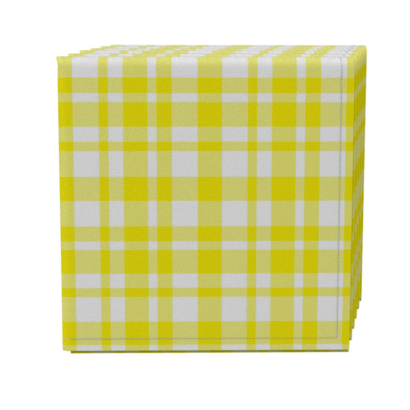 Cotton Twill Plaid Square Napkin