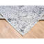 Tapis carré noué à la main 12 pi x 12 pi gris argenté en laine et soie pure 12 pi x 12 pi Sh63467