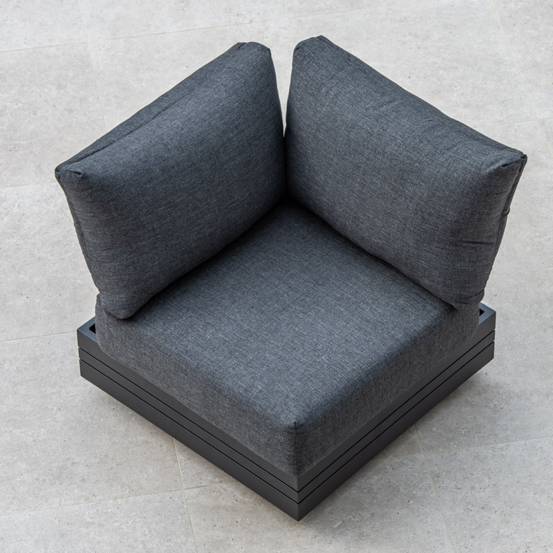 Parker Corner Unit & Footstool in Graphite