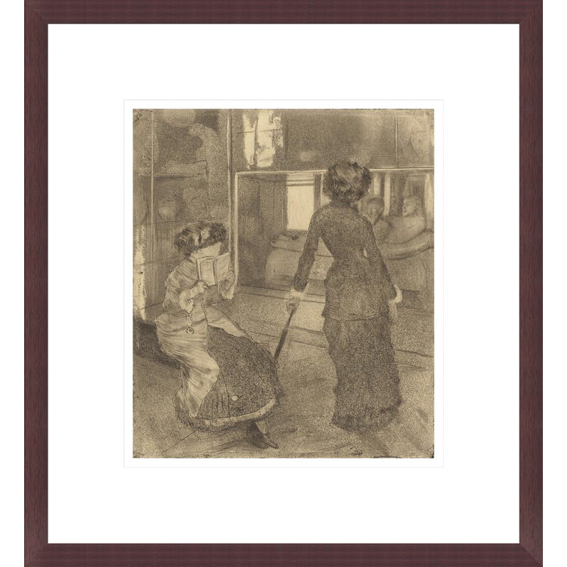 Mary Cassatt au Louvre: The Etruscan Gallery (Au Louvre: Musée des antiquités) par Edgar Degas, impression giclée encadrée