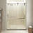 56-60'' W X 76'' H Single Sliding Frameless Shower Door with Clear Glass-102079239