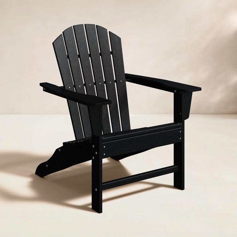 POLYWOOD South Beach Outdoor Adirondack Chair, Black