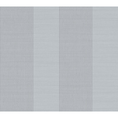 Archer Stripe Blue Faux Linen Wallpaper