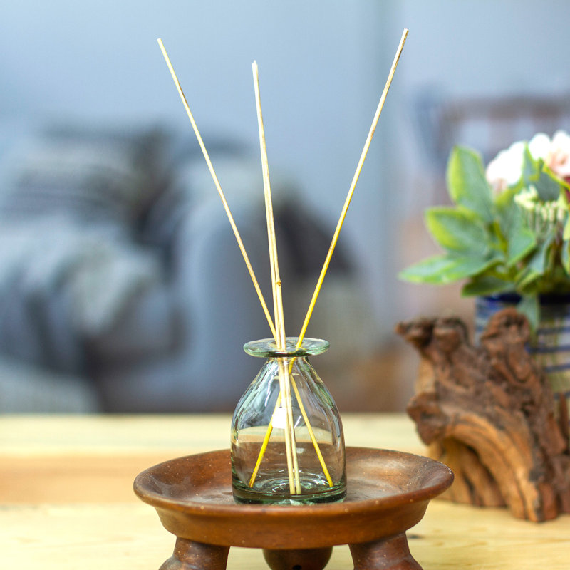 Porte-encens en verre soufflé à la main Novica