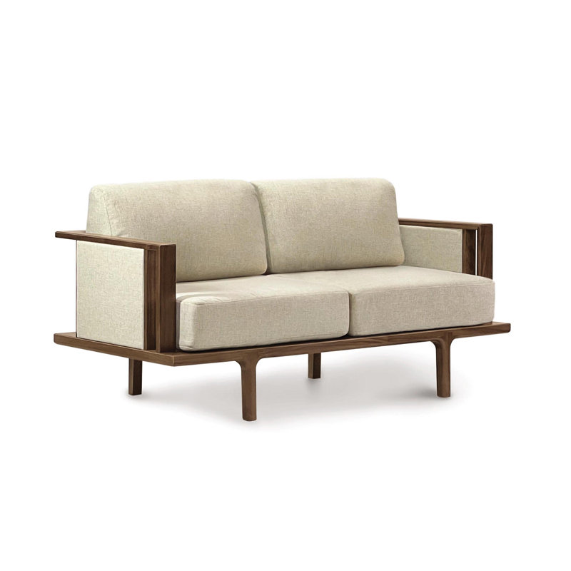 Sierra Loveseat, Onyx  100% Polyester, Walnut