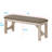 Chalk Gray Upholstered Bench For Dining And Bedroom, Transitional Cottage Design, Solid Wood, Square Legs, 76Mm Thick Cushion Seat In Gray, Wood Construction, Bedroom