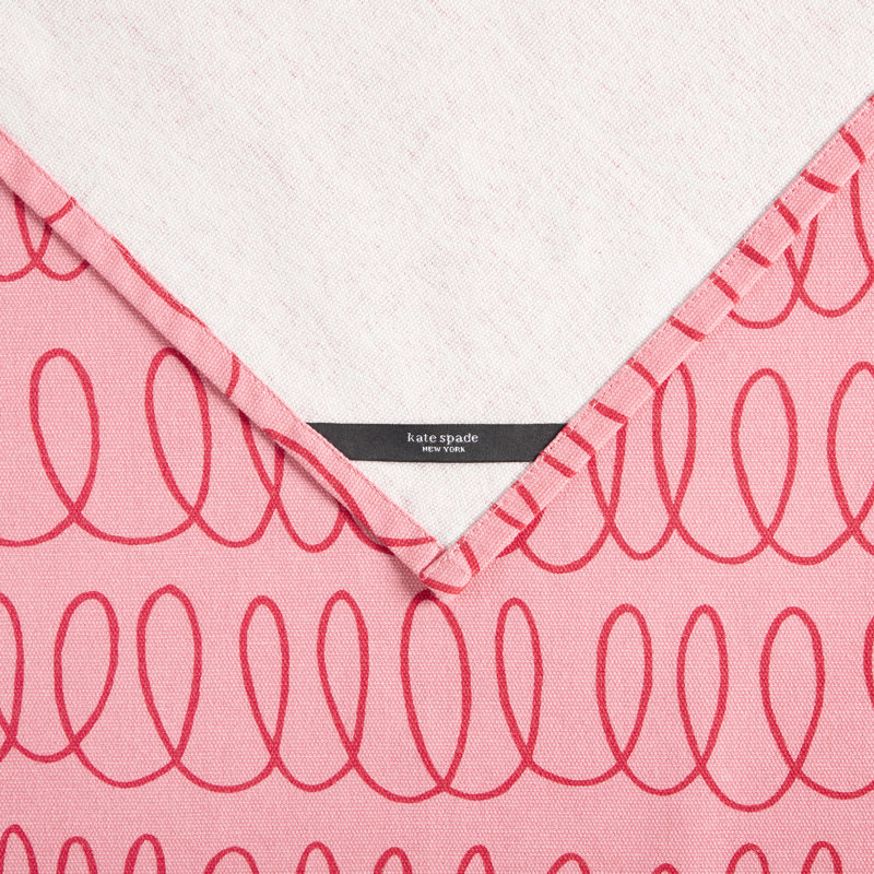 Loop And Dot 100% Cotton Square, Pink Blush
