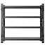 Étagère de garage robuste de 5000 lb, unité de rangement réglable en métal à 4 tablettes (H 63 po x l 67 po x P 23,7 po), capacité de 5 000 lb de rayonnage industriel pour l'entrepôt, noir-782920147