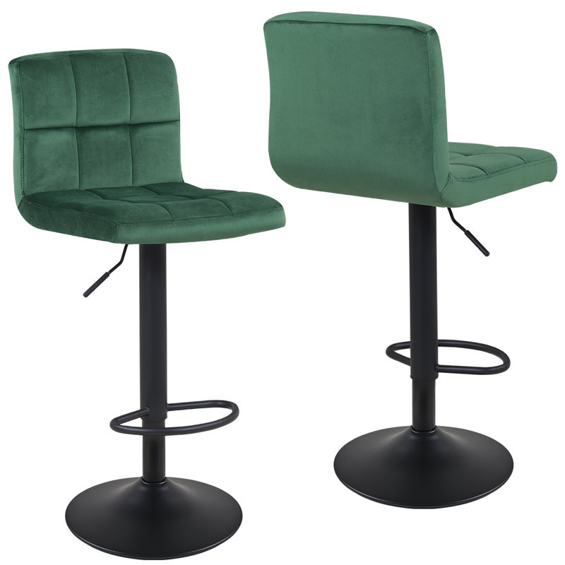 Paynter Swivel Adjustable Height Stool, Dark Green