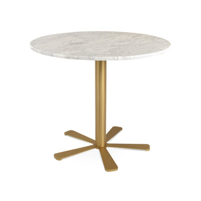 Daisy Marble Dining Table in Brass